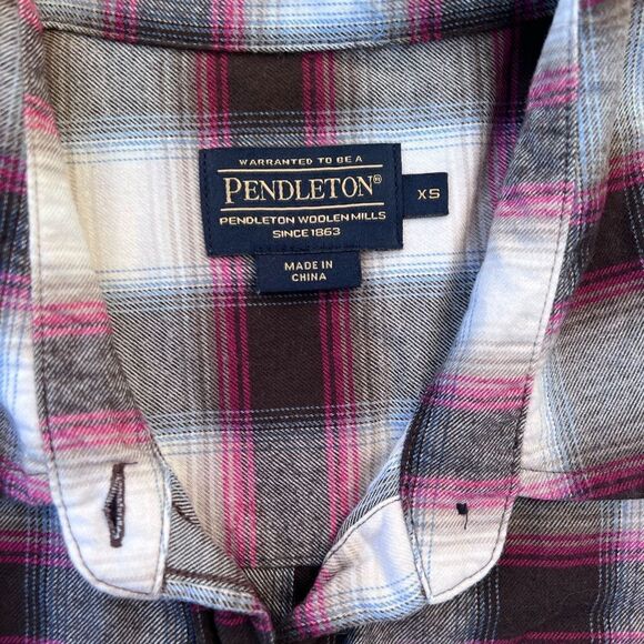 Pendleton Women's Plaid Cotton Button Down Size XS - Picture 2 of 6